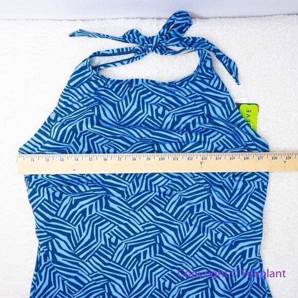 NEW Speedo Print High Neck One Piece Women's Recreational swimsuit, 18 - Picture 3 of 15